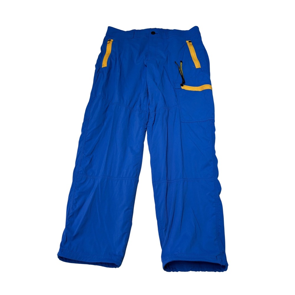 Outdoor Afro x REI Co-op Hiking Pants Blue Yellow Mens 38x30 Cargo Technical